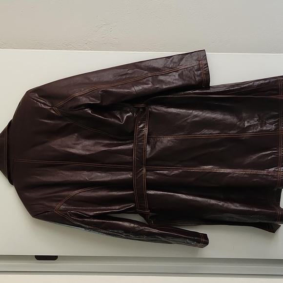 Genuine Leather Lined Coat - Picture 9 of 17